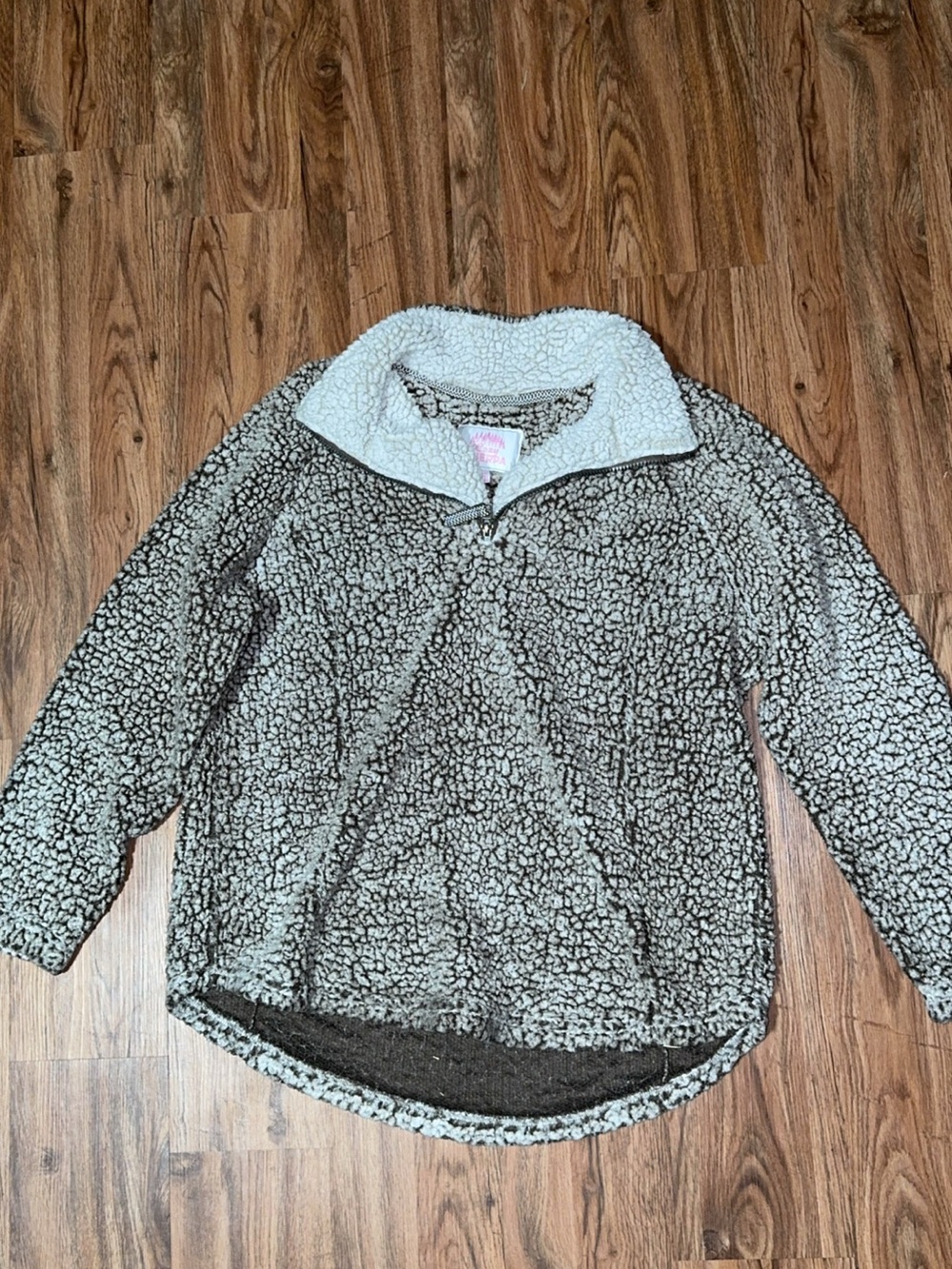 COZY FROSTED SHERPA QUARTER ZIP